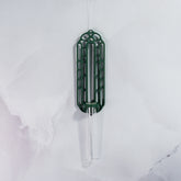 "Front view of empty FOREST GREEN Wall Propagation unit, showcasing a single clear tube mounted on a forest green base."